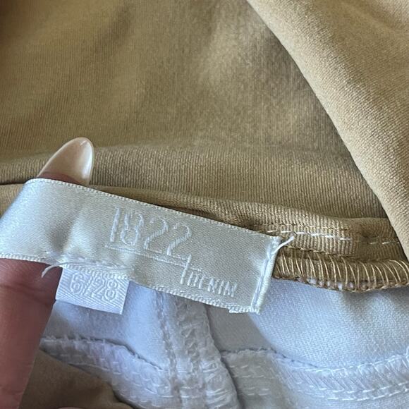 1822 Denim Demi Bellyband Maternity White Jeans Size 6h - Picture 4 of 7